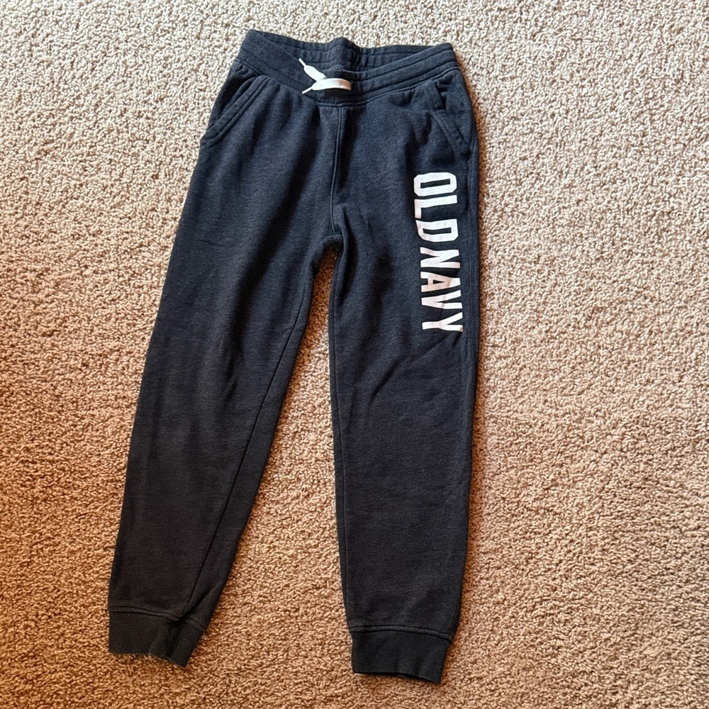 Old Navy Black Jogger Sweatpants with White Logo